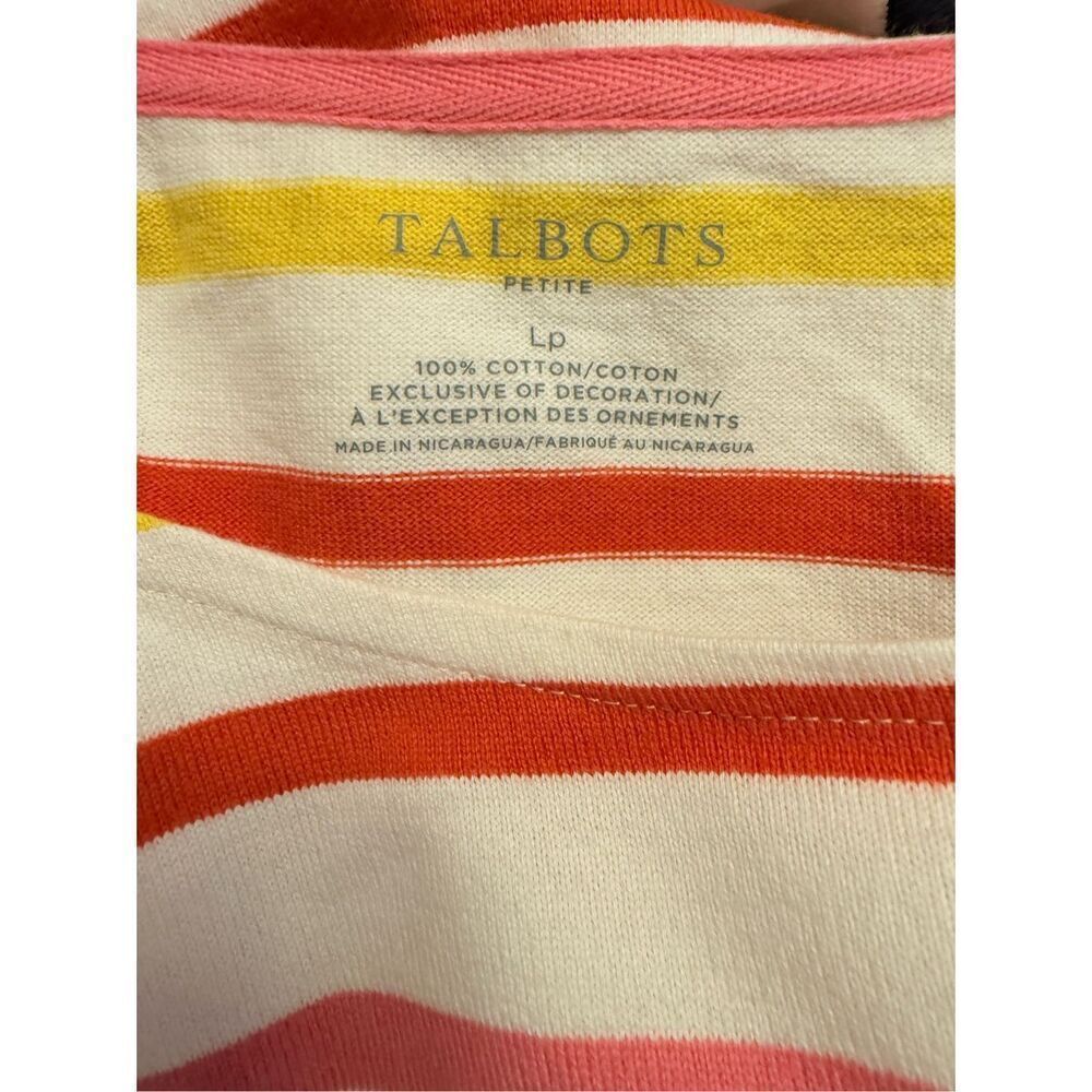 Talbots Striped Cotton Multicolor Long Sleeve Boatneck Pullover Shirt LP Set of - Picture 15 of 16